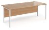 Dams Maestro 25 Rectangular Desk with Straight Legs - 1800 x 800mm - Beech