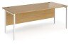 Dams Maestro 25 Rectangular Desk with Straight Legs - 1800 x 800mm - Oak