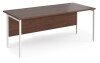 Dams Maestro 25 Rectangular Desk with Straight Legs - 1800 x 800mm - Walnut