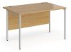 Dams Contract 25 Rectangular Desk with Straight Legs - 1200 x 800mm - Oak