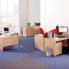 Dams Maestro 25 Rectangular Desk with Panel End Legs and 2 Drawer Fixed Pedestal - 1200 x 800mm