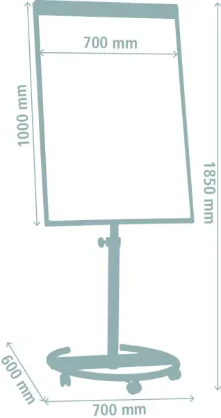 Spaceright Round Base Magnetic Mobile Whiteboard Easel