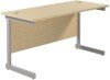 TC Single Upright Rectangular Desk with Single Cantilever Legs - 1400mm x 600mm - Maple (8-10 Week lead time)