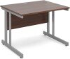 Dams Momento Rectangular Desk with Twin Cantilever Legs - 1000 x 800mm - Walnut