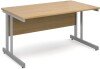 Dams Momento Rectangular Desk with Twin Cantilever Legs - 1400 x 800mm - Oak
