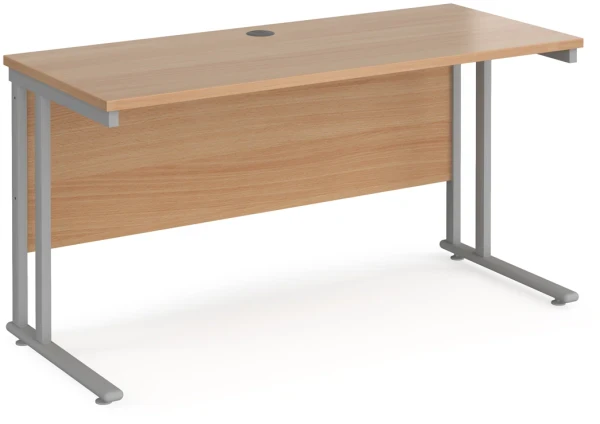 Dams Maestro 25 Rectangular Desk with Twin Cantilever Legs - 1400 x 600mm - Beech