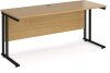 Dams Maestro 25 Rectangular Desk with Twin Cantilever Legs - 1600 x 600mm - Oak
