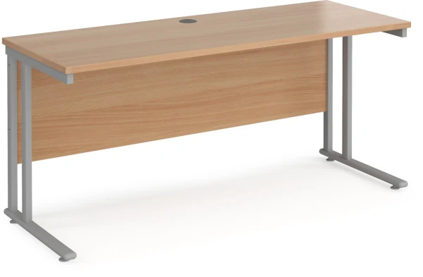 Dams Maestro 25 Rectangular Desk with Twin Cantilever Legs - 1600 x 600mm - Beech