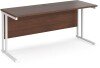Dams Maestro 25 Rectangular Desk with Twin Cantilever Legs - 1600 x 600mm - Walnut