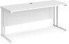 Dams Maestro 25 Rectangular Desk with Twin Cantilever Legs - 1600 x 600mm - White