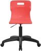 Titan Swivel Junior Chair with Black Base - (6-11 Years) 355-420mm Seat Height - Red