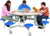 Spaceright 8 Seat Octagonal Mobile Folding Table Seating Unit - 735mm High