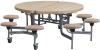 Spaceright 8 Seat Primo Round Mobile Folding Table with Seats - Oak