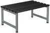 Probe Cloakroom Double Sided Bench 1000 x 720mm - Black Polymer