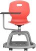 Arc Community Swivel Chair with Arm Tablet - 470mm Seat Height - Coral