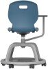 Arc Community Swivel Chair with Arm Tablet - 470mm Seat Height - Steel Blue