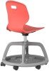 Arc Community Swivel Chair - 470mm Seat Height - Coral