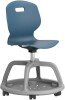 Arc Community Swivel Chair - 470mm Seat Height - Steel Blue