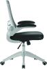 Nautilus Luna Designer Mesh Chair - White Shell - Black