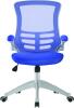 Nautilus Luna Designer Mesh Chair - White Shell - Blue