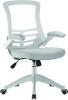 Nautilus Luna Designer Mesh Chair - White Shell - Grey