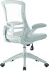 Nautilus Luna Designer Mesh Chair - White Shell - Grey