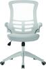 Nautilus Luna Designer Mesh Chair - White Shell - Grey