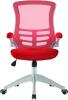 Nautilus Luna Designer Mesh Chair - White Shell - Red