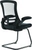 Nautilus Luna Designer Mesh Cantilever Chair - Black