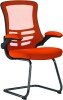 Nautilus Luna Designer Mesh Cantilever Chair - Orange