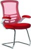 Nautilus Luna Designer Mesh Cantilever Chair - Red