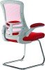 Nautilus Luna Designer Mesh Cantilever Chair - Red