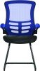 Nautilus Luna Designer Two Tone Mesh Cantilever Chair - Blue