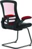 Nautilus Luna Designer Two Tone Mesh Cantilever Chair - Red