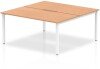 Dynamic Evolve Plus Bench Desk Two Person Back To Back - 1600 x 1600mm - Oak