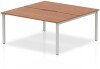 Dynamic Evolve Plus Bench Desk Two Person Back To Back - 1600 x 1600mm - Walnut