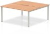 Dynamic Evolve Plus Bench Desk Two Person Back To Back - 1600 x 1600mm - Oak