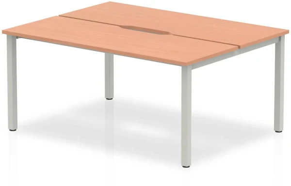 Dynamic Evolve Plus Bench Desk Two Person Back To Back - 1400 x 1600mm - Beech