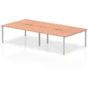 Dynamic Evolve Plus Bench Desk Four Person Back To Back - 3200 x 1600mm