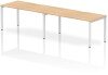 Dynamic Evolve Plus Bench Desk Two Person Row - 3200 x 800mm - Maple