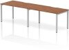 Dynamic Evolve Plus Bench Desk Two Person Row - 2800 x 800mm - Walnut