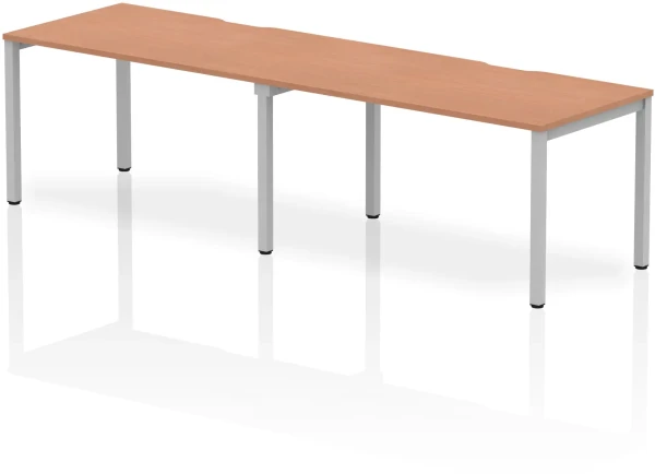 Dynamic Evolve Plus Bench Desk Two Person Row - 2800 x 800mm - Beech