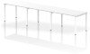 Dynamic Evolve Plus Bench Desk Three Person Row - 3600 x 800mm - White