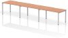 Dynamic Evolve Plus Bench Desk Three Person Row - 4200 x 800mm - Beech