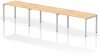 Dynamic Evolve Plus Bench Desk Three Person Row - 4200 x 800mm - Maple