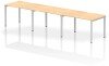 Dynamic Evolve Plus Bench Desk Three Person Row - 3600 x 800mm - Maple