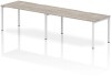 Dynamic Evolve Plus Bench Desk Two Person Row - 3200 x 800mm - Grey oak