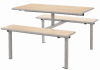 Metalliform Four Seater Canteen Bench - 760mm High