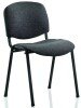 Dynamic ISO Black Frame Fabric Chair - Charcoal