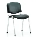 Dynamic ISO Chrome Frame Stacking Vinyl Chair